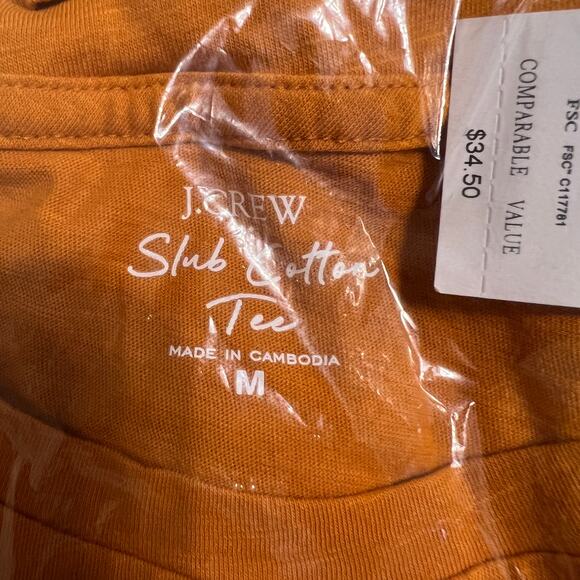 NWT J. Crew Bronzed Spice Vintage Slub Cotton Crewneck Tee - Picture 4 of 9